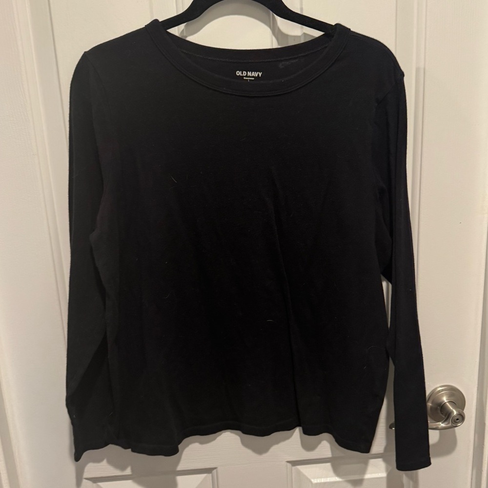 Old Navy Everywear Classic Black Long Sleeve Top Size L